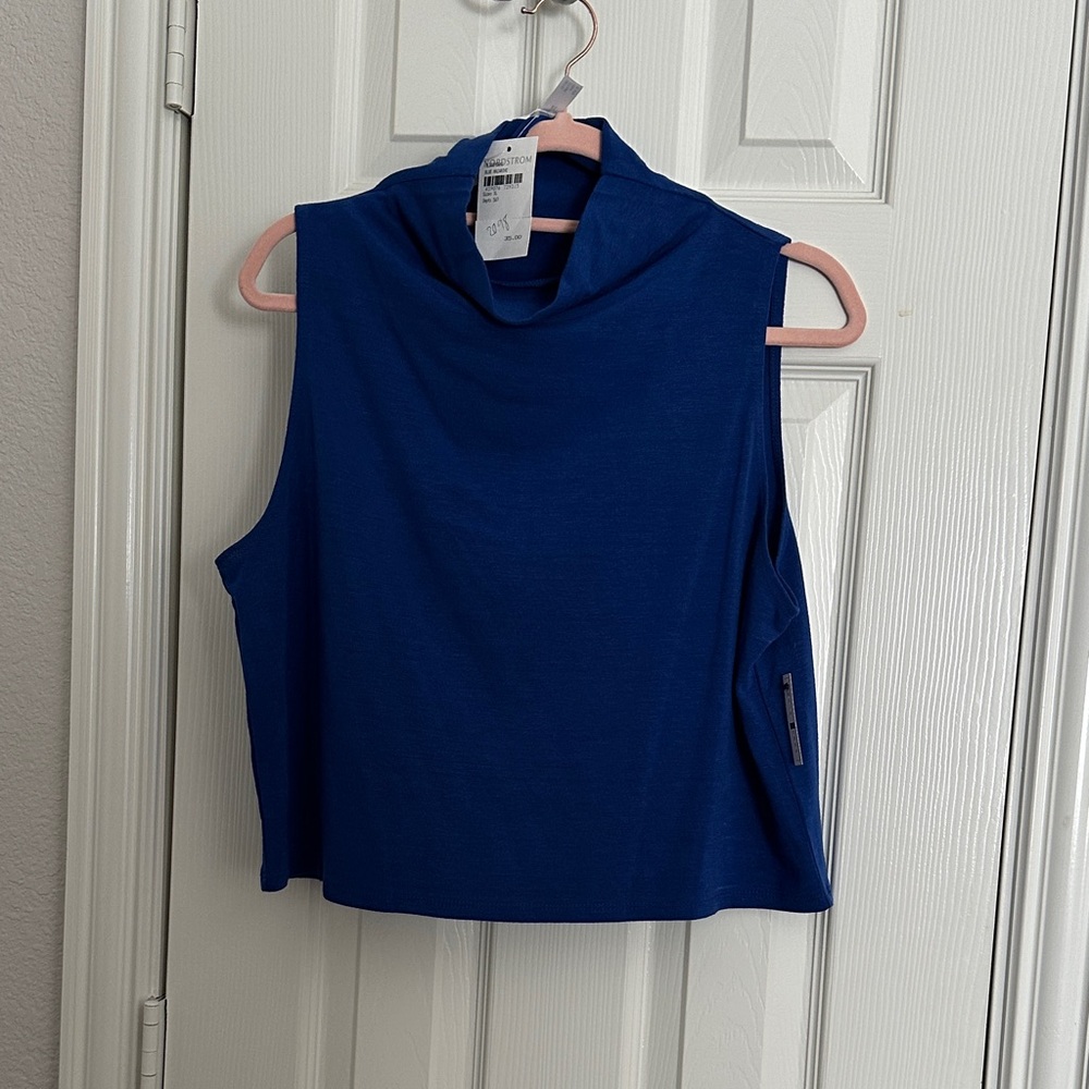 Leith Cobalt Blue Sleeveless Muscle Tee